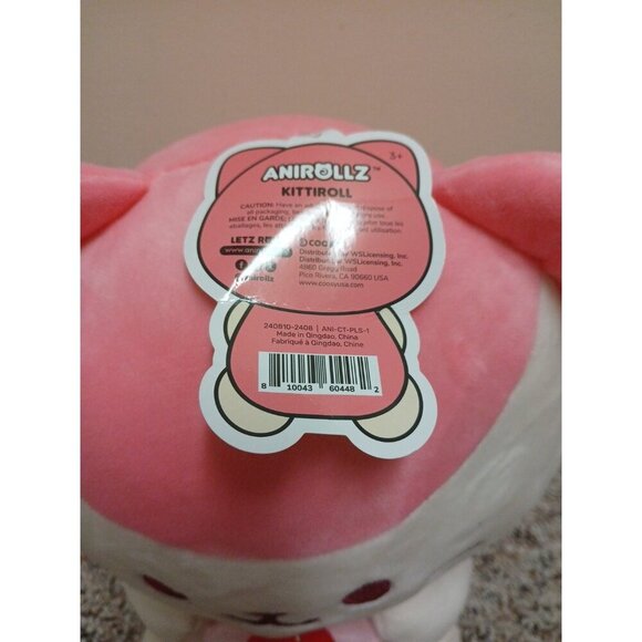 Anirollz Kittiroll cat holding cupcake 12" Medium Sitting Plushie NWT - Picture 4 of 6